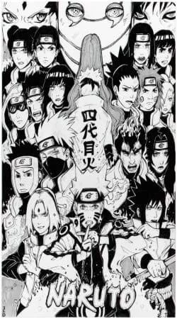 Free Download Naruto Black And White Iphone Wallpaper Page 506856 (250 x 450)