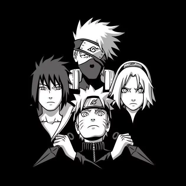 Free Download Naruto Shippuden Black And White Wallpaper Page 506915 (630 x 630)