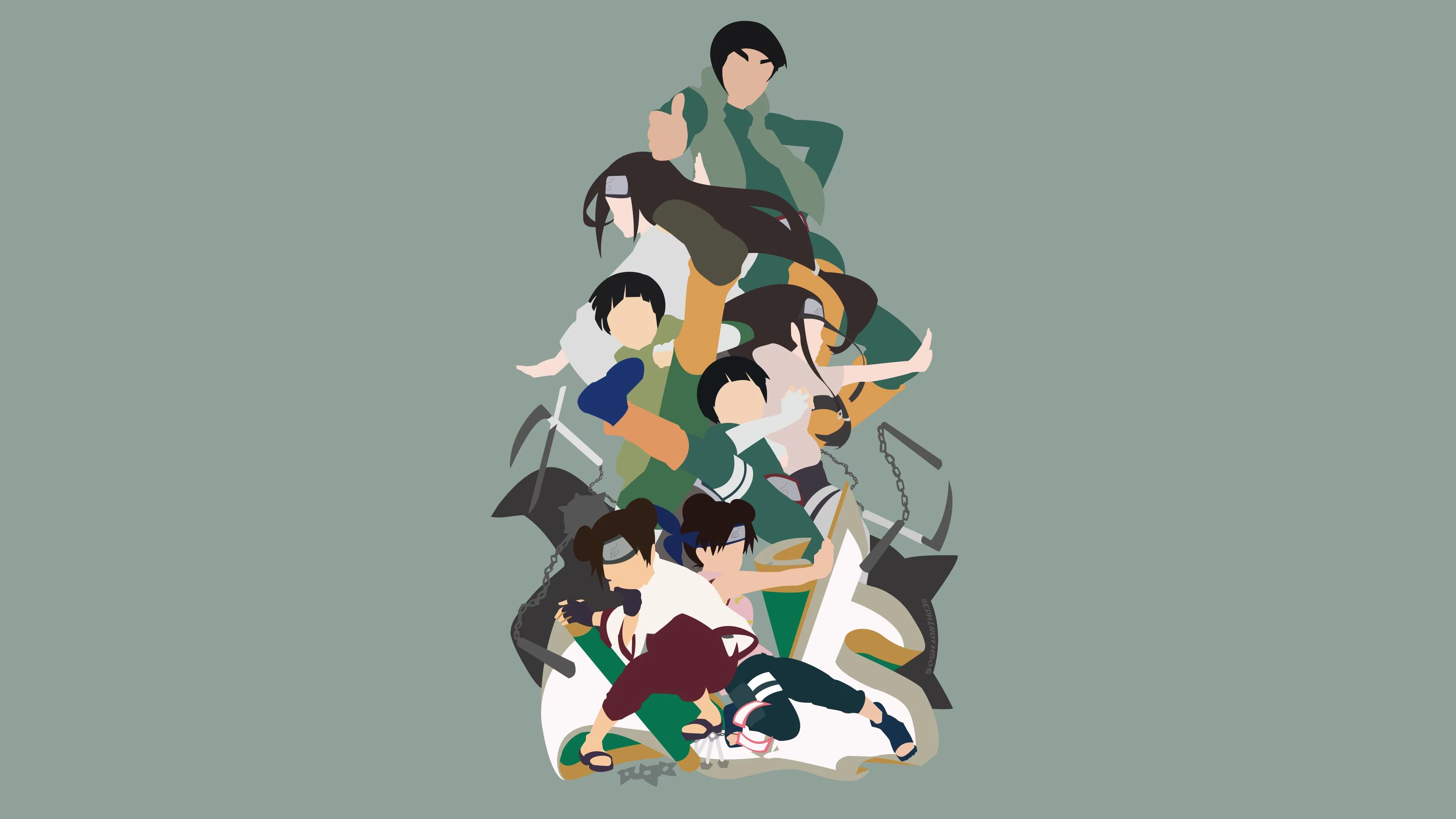 Free Download Naruto Chibi Wallpaper Team Gai Page 524402 (3840 x 2160)