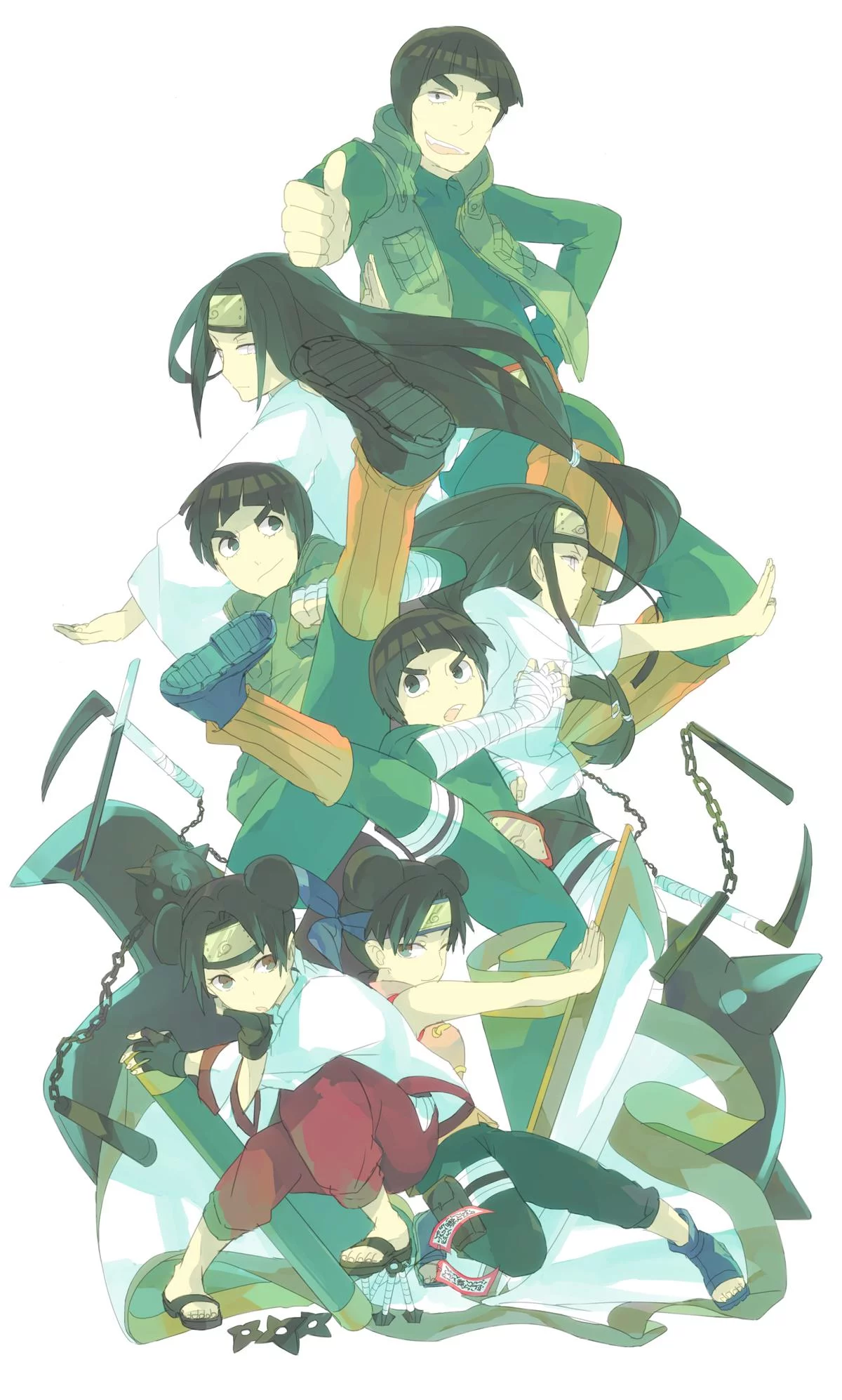 Free Download Naruto Chibi Wallpaper Team Gai Page 524403 (1200 x 1994)