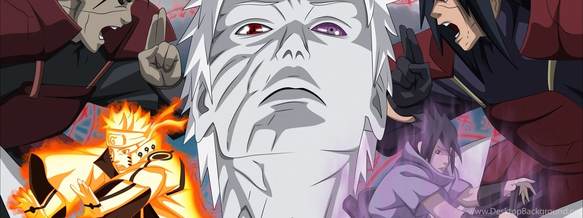 Free Download Naruto Dual Monitor Wallpaper Obito Madara Page 545600 (2304 x 864)