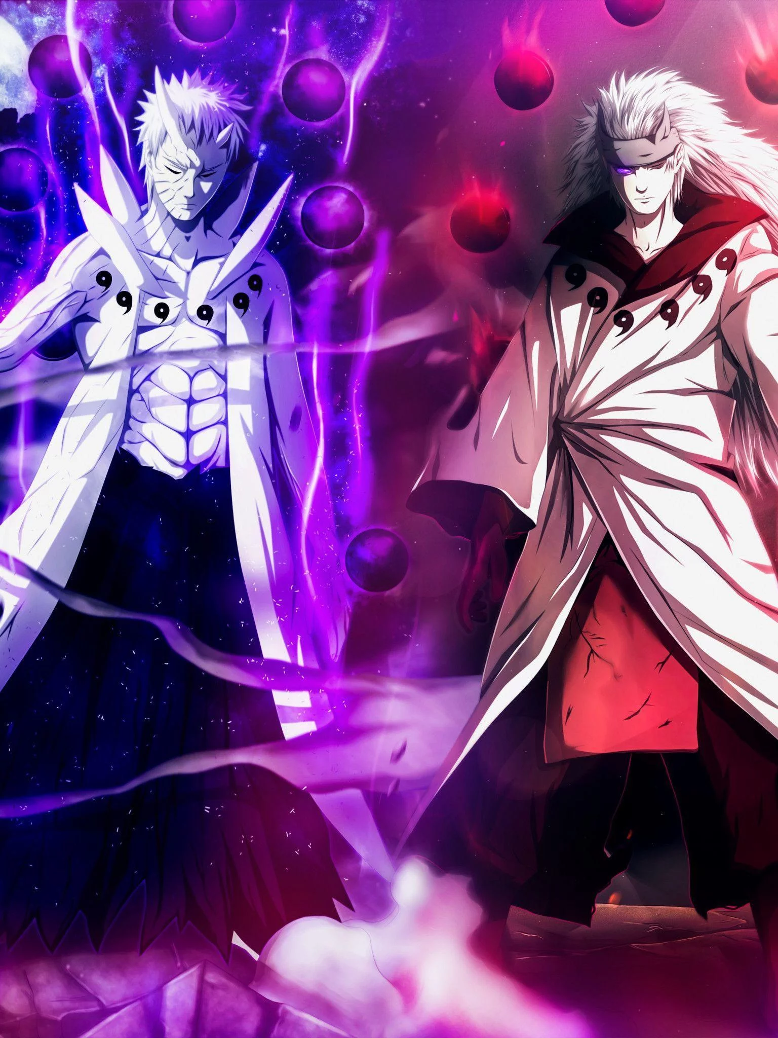 Free Download Naruto Obito Madara Dual Monitor Wallpaper Page 545631 (1536 x 2048)