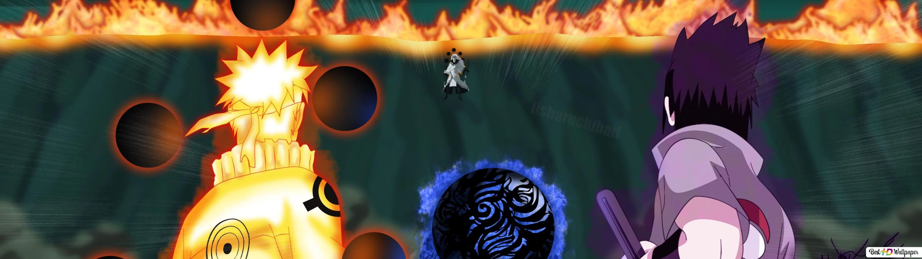 Free Download Naruto Sasuke Wallpaper Dual Page 548308 (3840 x 1080)