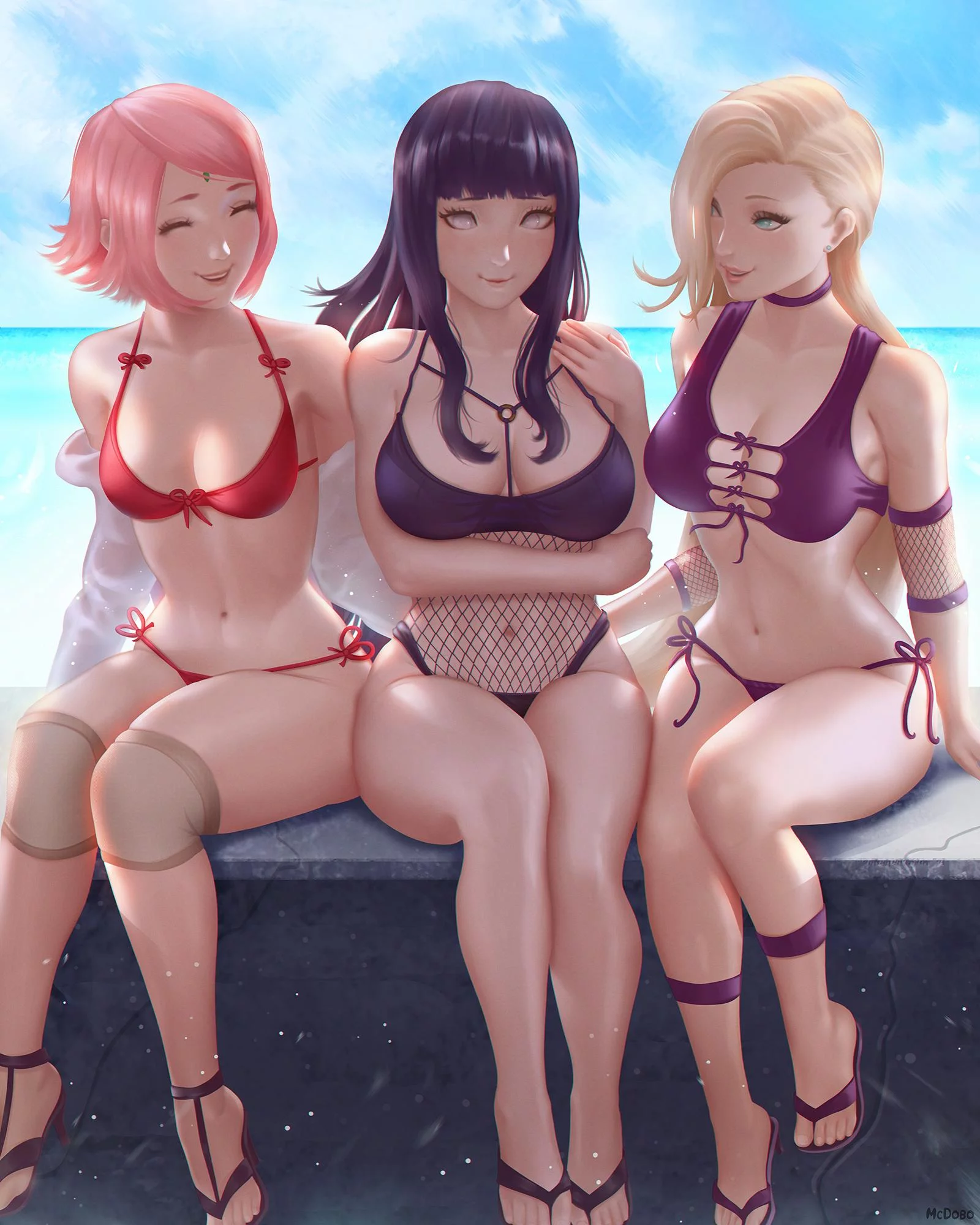 Free Download Naruto Shippuden Sakura And Hinata Swimsuit Wallpaper Page 632516 (1600 x 2000)