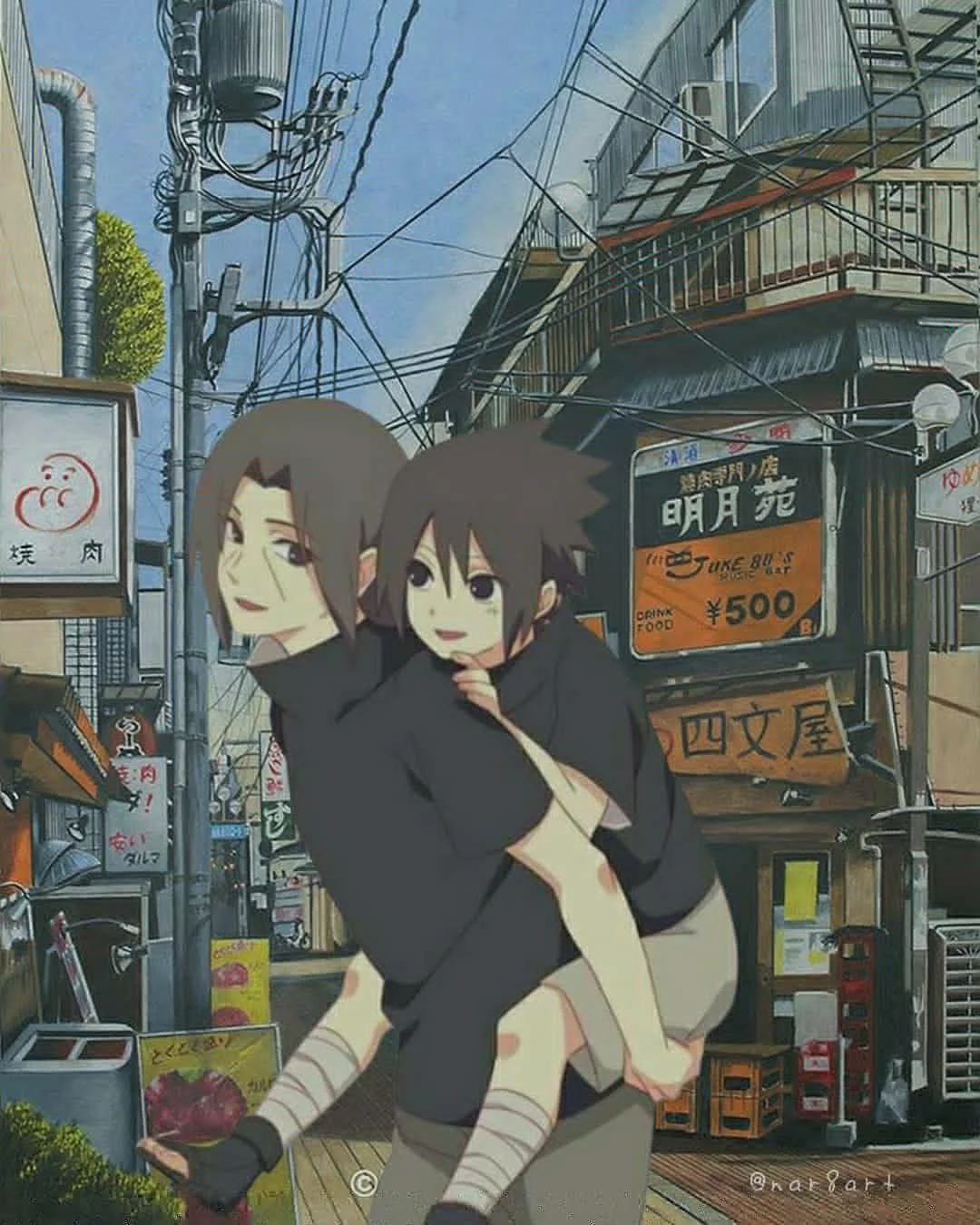 Free Download Naruto Itachi Carrying Sasuke Wallpaper Page 634441 (1080 x 1350)