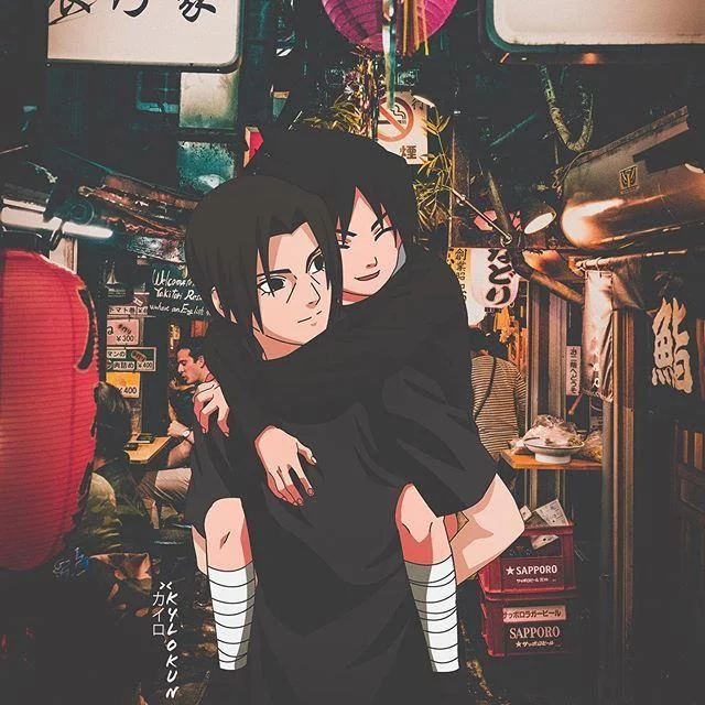 Free Download Naruto Itachi Carrying Sasuke Wallpaper Page 634442 (640 x 640)