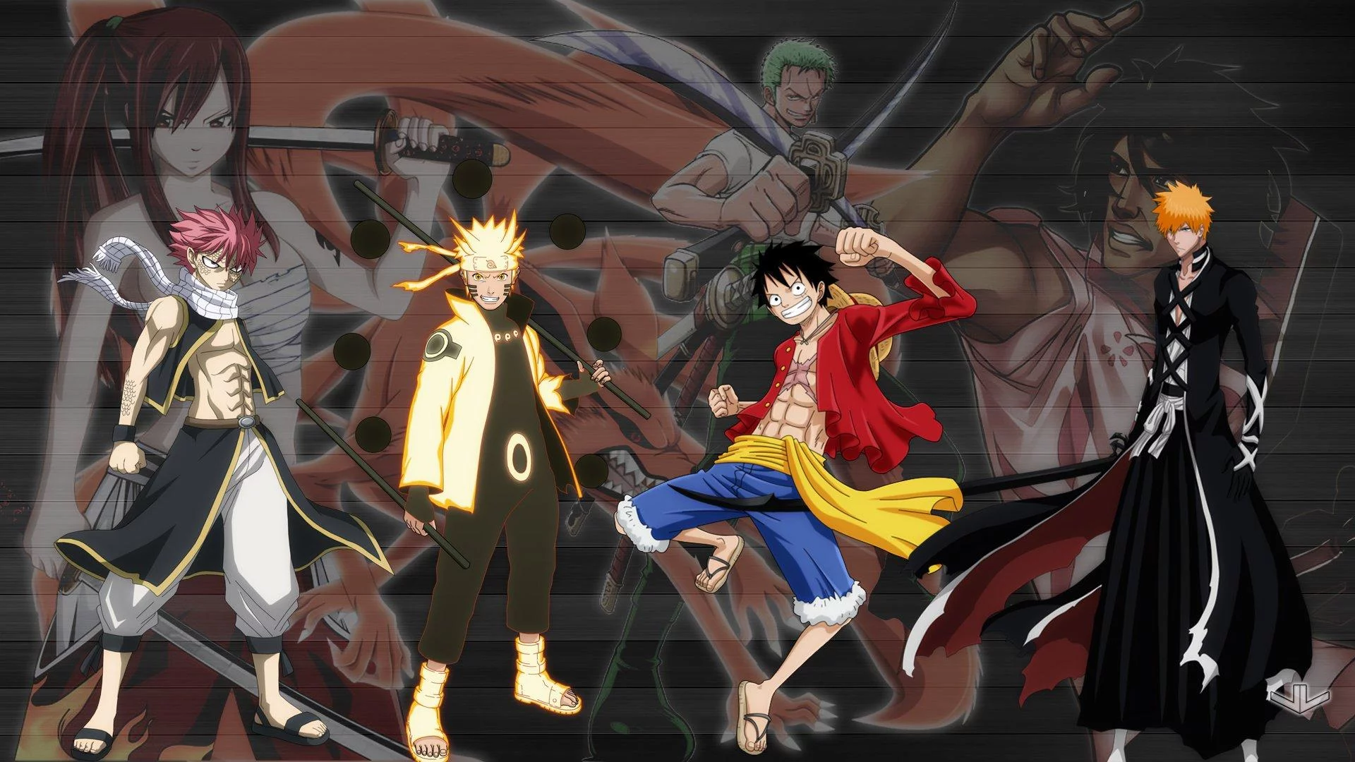 Free Download Naruto Bleach Fairy Tail Wallpaper Page 66150 (1920 x 1080)