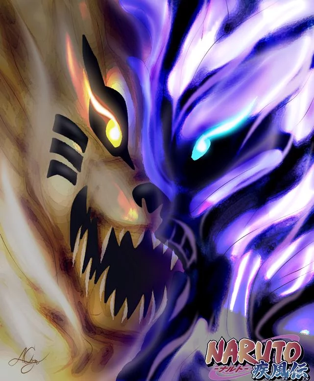 Free Download Naruto Kyuubi Mode Vs Sasuke Susanoo Wallpaper Page 675419 (641 x 777)