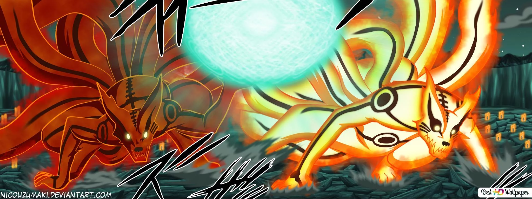 Free Download Naruto Kurama Mode Hd Wallpaper Page 693411 (2048 x 768)