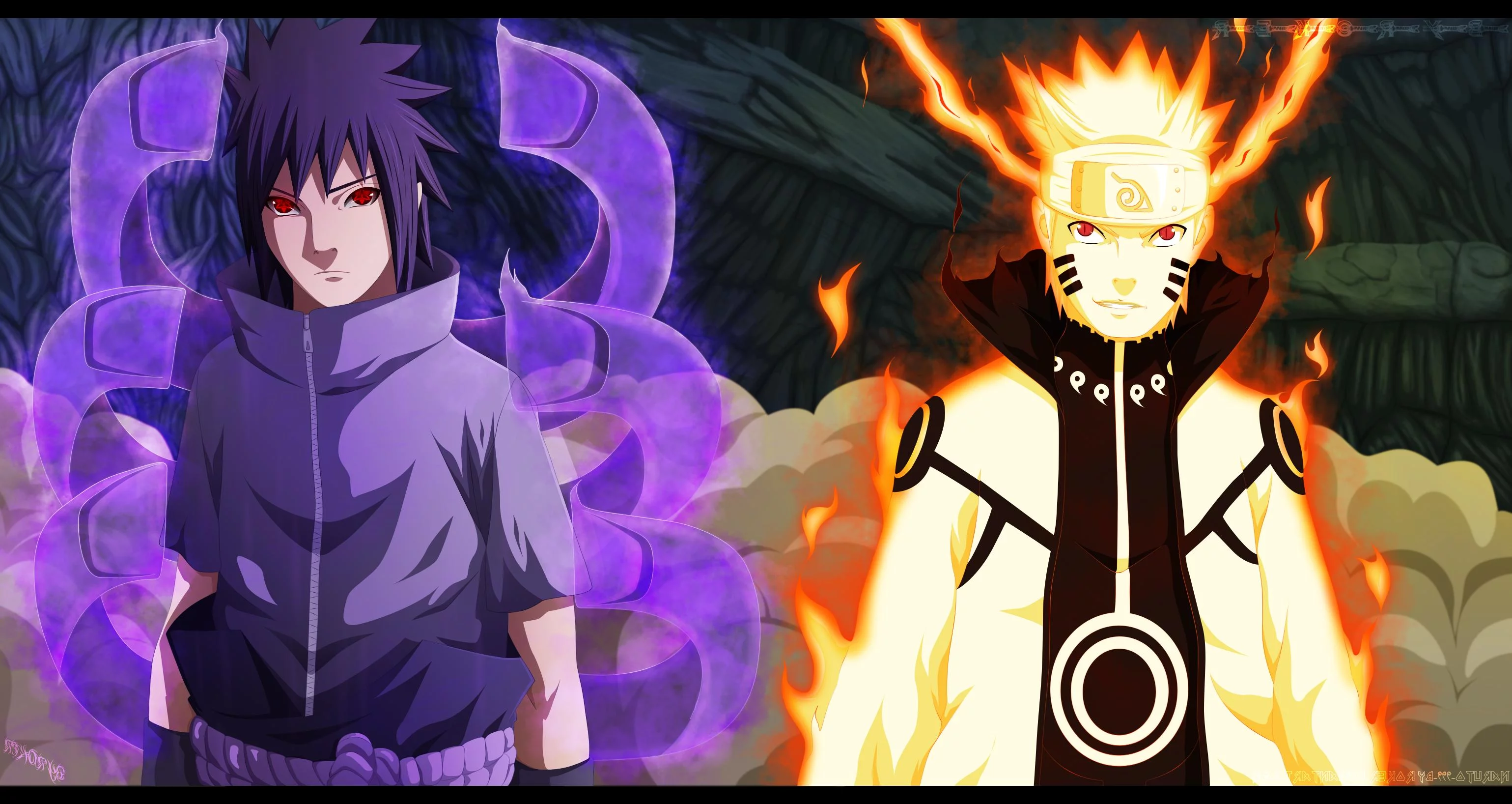 Free Download Naruto And Sasuke Dual Monitor Wallpaper Page 70133 (3078 x 1636)