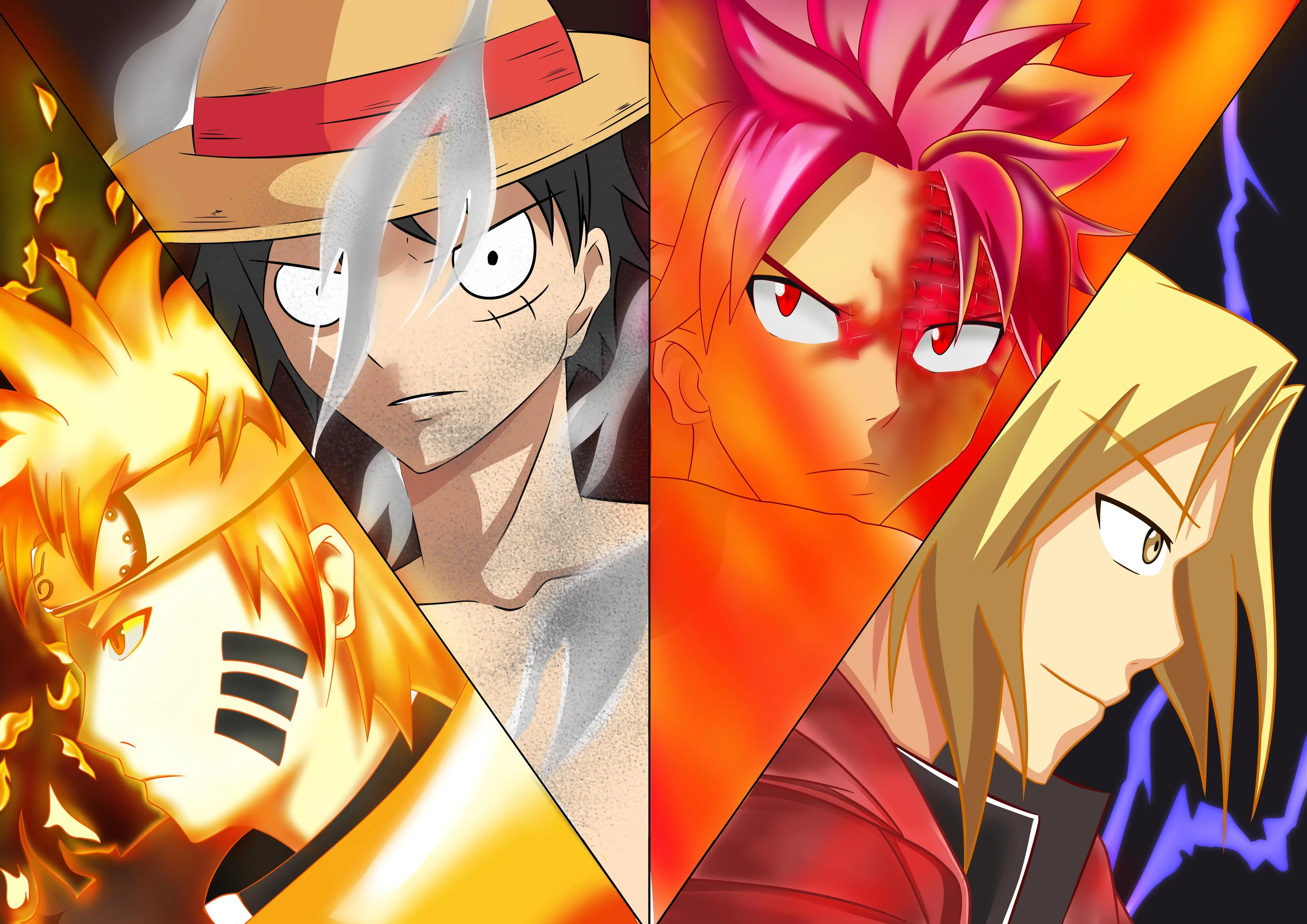 Free Download Naruto Luffy Natsu Wallpaper Hd Page 702273 (4092 x 2894)
