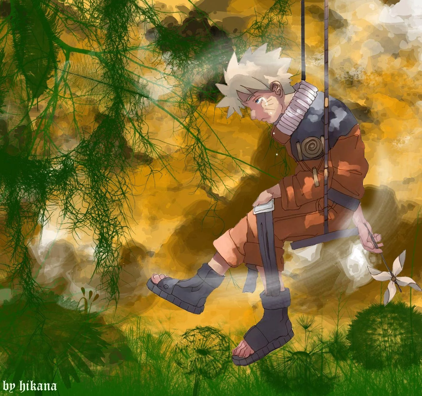 Free Download Naruto On A Swing Alone Wallpaper Page 756422 (1400 x 1313)