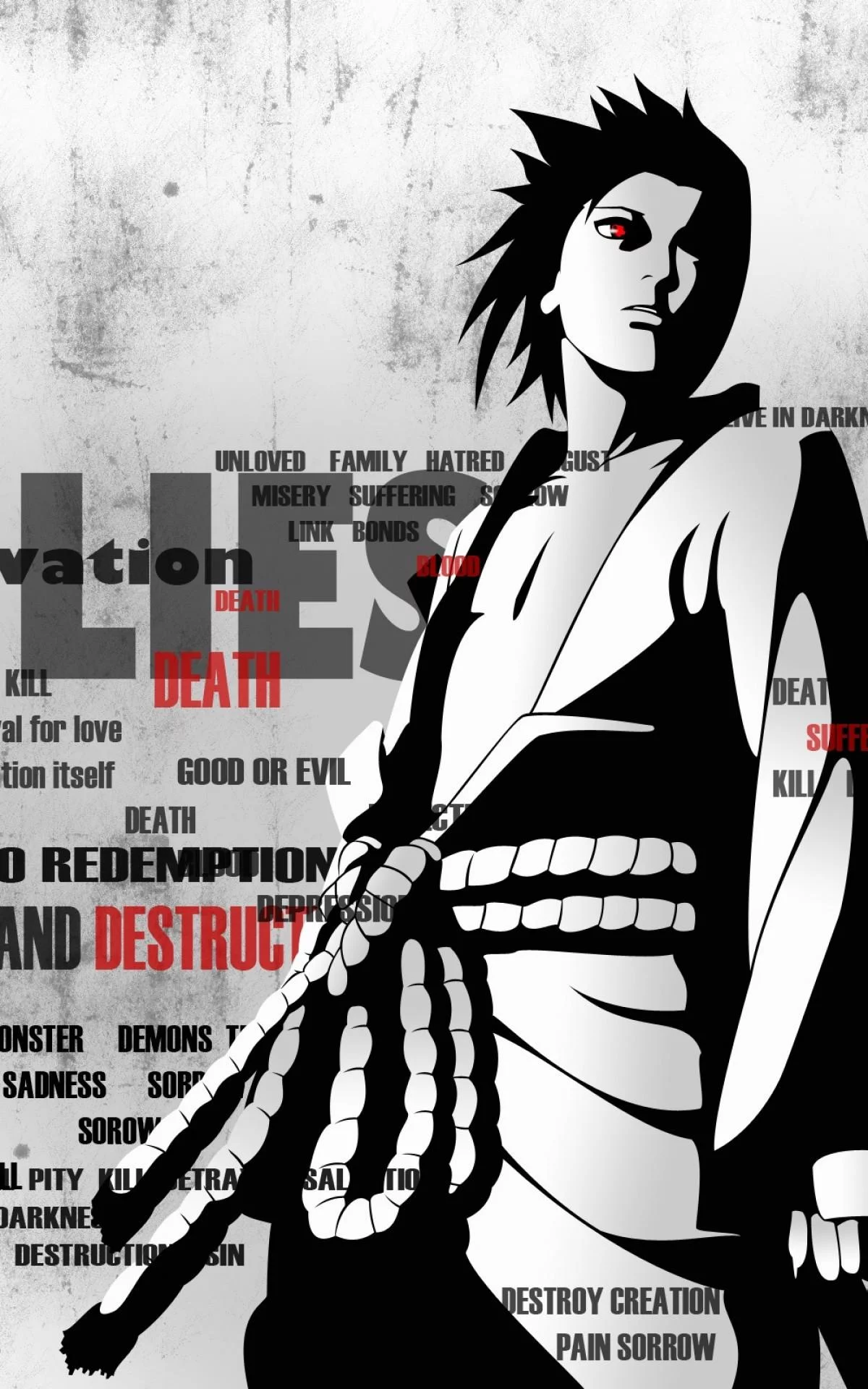 Free Download Pain Naruto Wallpaper Black And White Page 757274 (1200 x 1920)