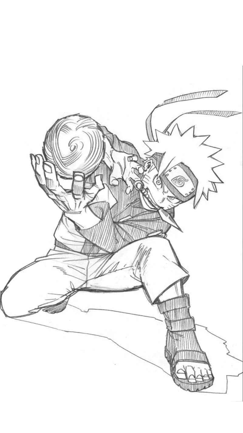Free Download Naruto Rasengan Black And White Wallpaper Page 766983 (800 x 1422)