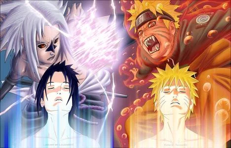 Free Download Naruto Nine Tailed Fox Vs Sasuke Curse Mark Wallpaper Page 780395 (468 x 300)