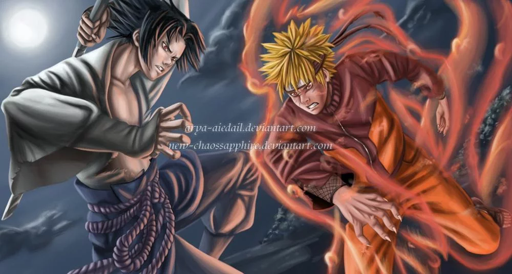 Free Download Naruto Nine Tailed Fox Vs Sasuke Curse Mark Wallpaper Page 780400 (1000 x 536)