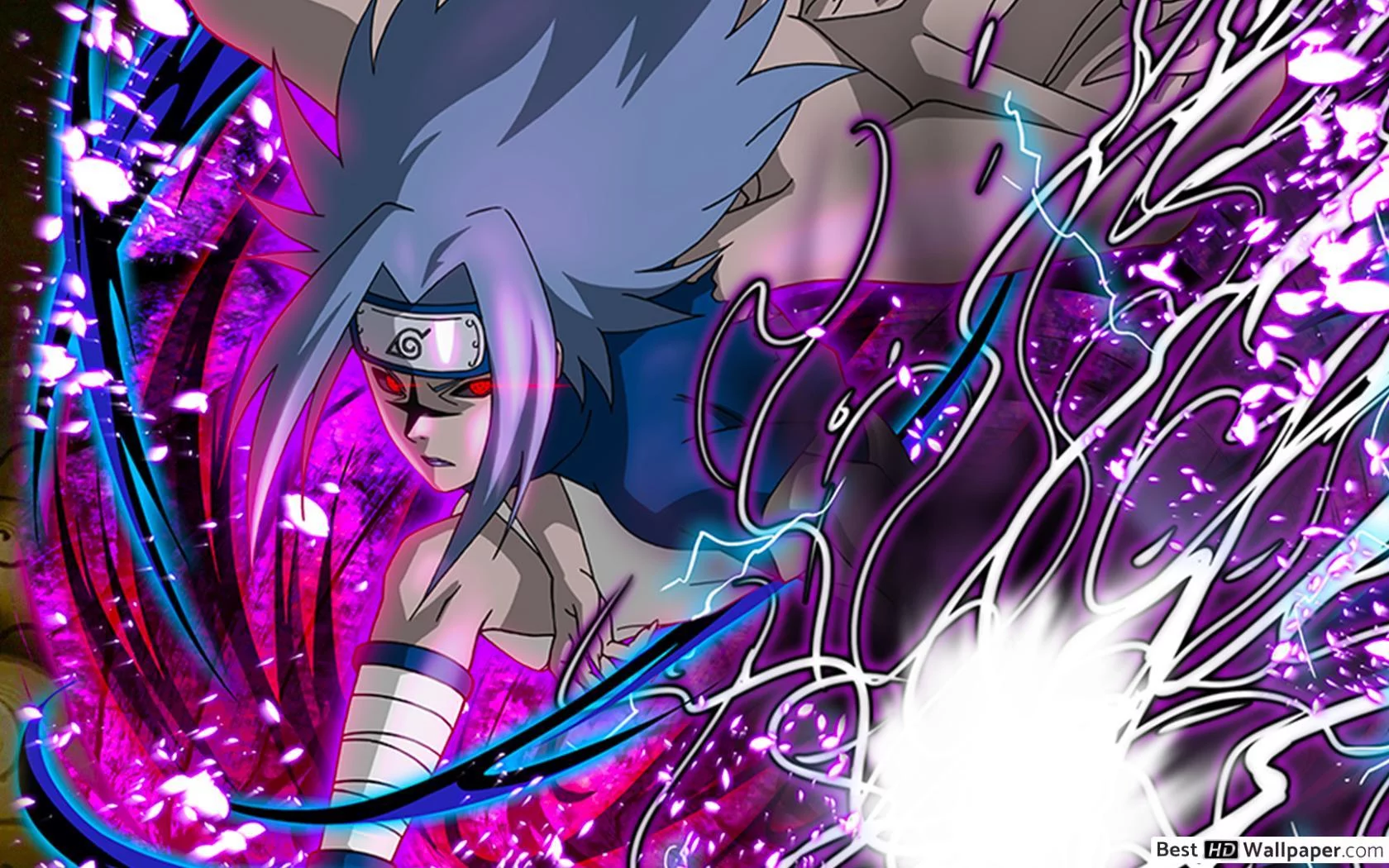 Free Download Naruto Nine Tailed Fox Vs Sasuke Curse Mark Wallpaper Page 780405 (1680 x 1050)