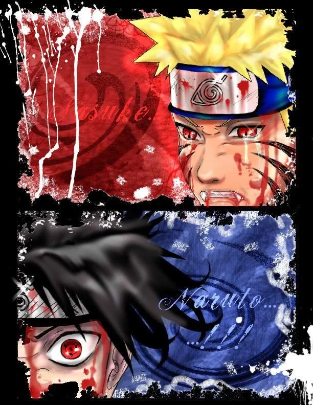 Free Download Naruto Nine Tailed Fox Vs Sasuke Curse Mark Wallpaper Page 780441 (612 x 792)