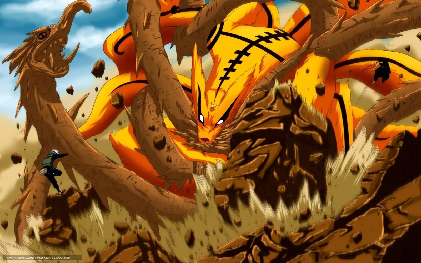 Free Download Naruto Nine Tailed Fox Vs Sasuke Curse Mark Wallpaper Page 780458 (1600 x 1000)