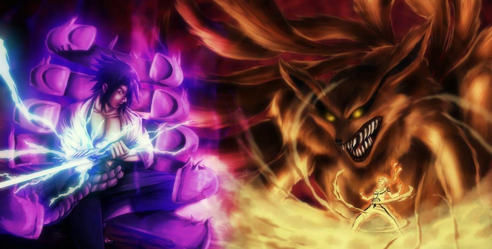 Free Download Naruto Sage Mode Vs Sasuke Eternal Sharingan Wallpaper Page 804921 (1597 x 808)