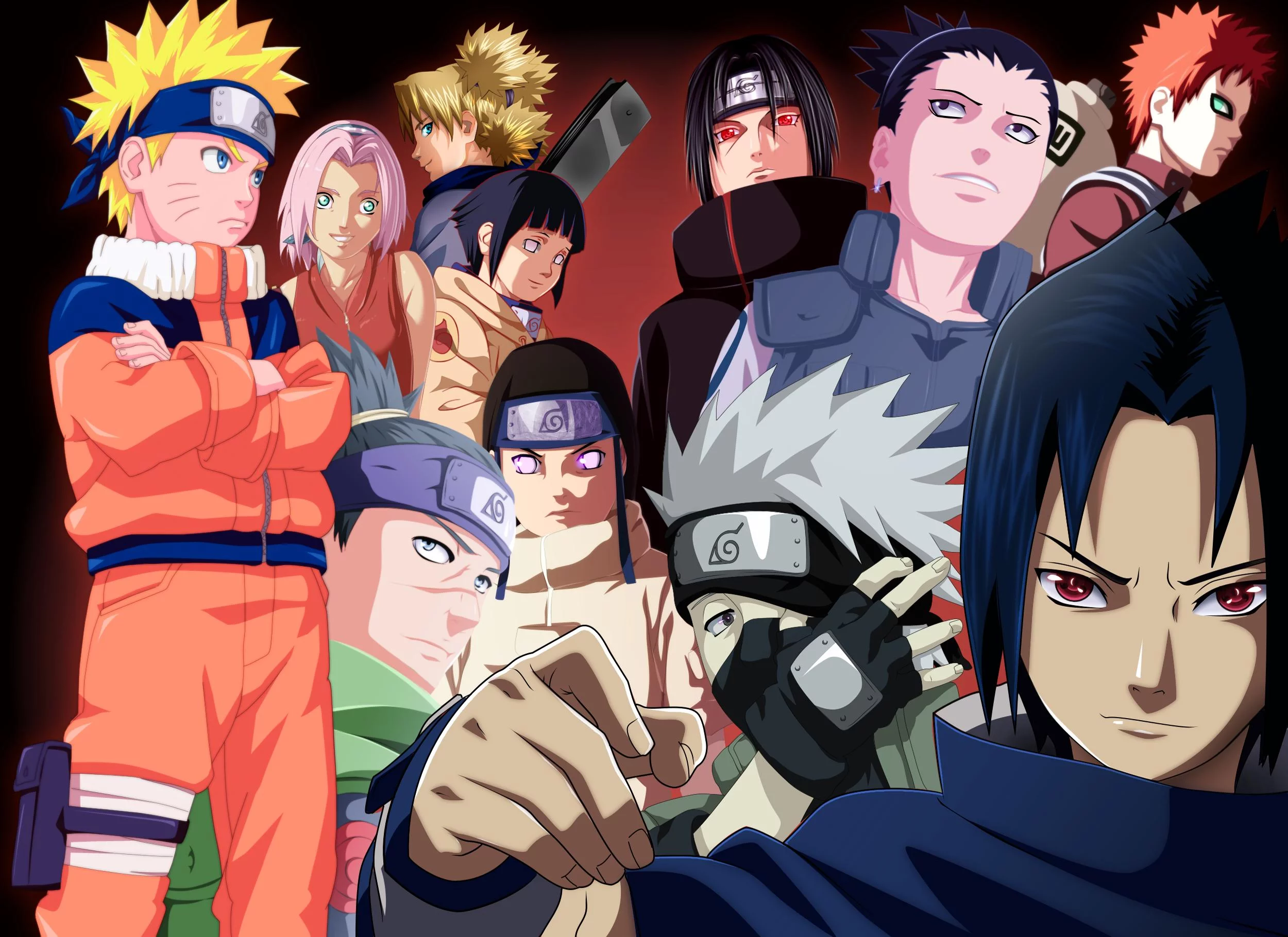 Free Download Naruto Sasuke Gaara Neji And Hinata Wallpaper Page 813716 (2500 x 1819)
