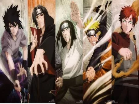 Free Download Naruto Sasuke Gaara Neji And Hinata Wallpaper Page 813757 (450 x 338)