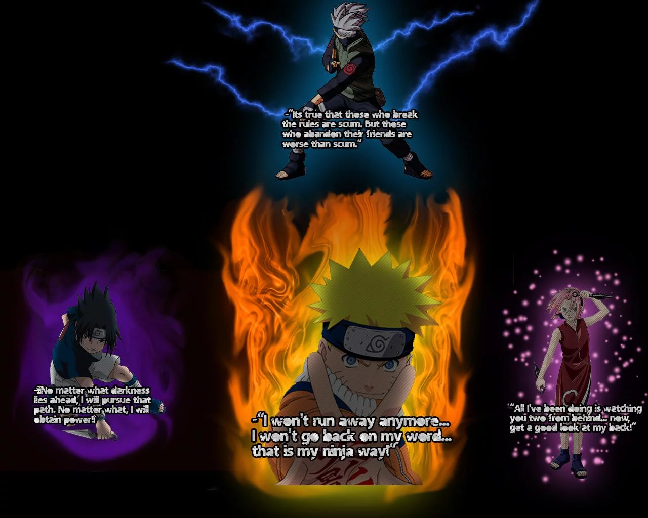 Free Download Naruto Sasuke Never Give Up Wallpaper Page 814669 (1280 x 1024)