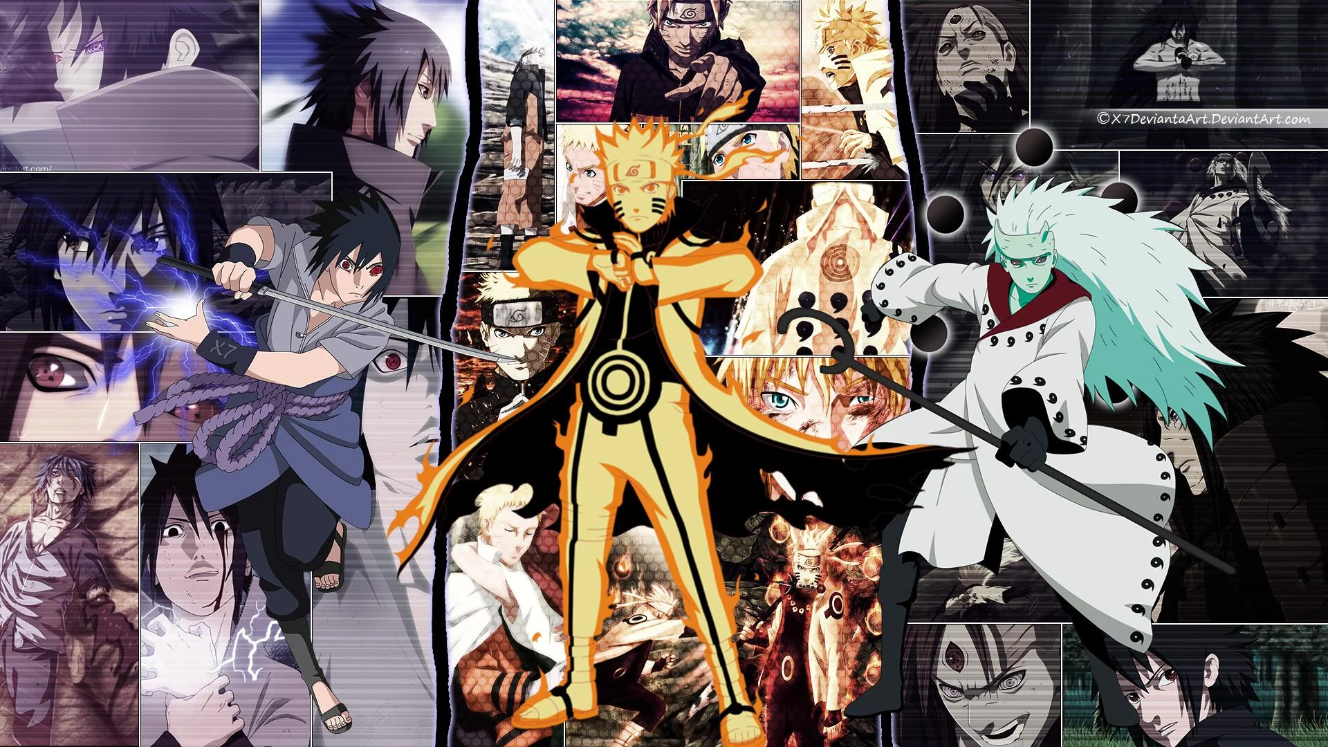Free Download Naruto Sage Of Six Paths Vs Sasuke Rinnegan Wallpaper Page 816077 (1920 x 1080)