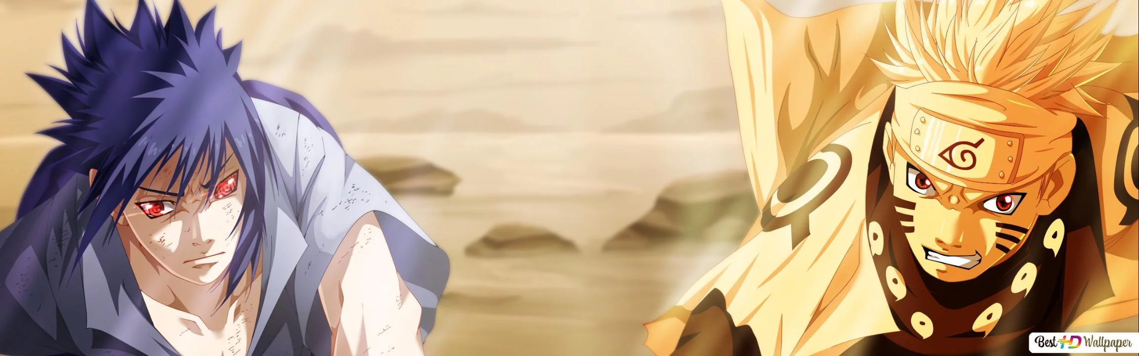 Free Download Naruto Sage Of Six Paths And Sasuke Rinnegan Wallpaper Page 816086 (2304 x 720)
