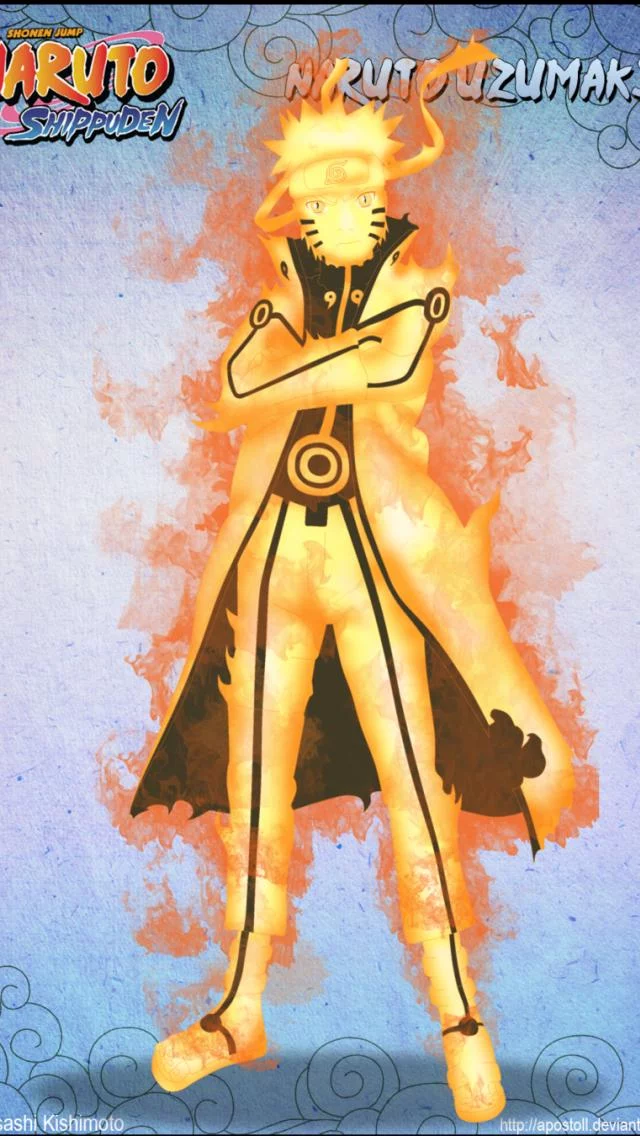 Free Download Naruto Nine Tailed Chakra Mode Wallpaper Page 827688 (640 x 1136)