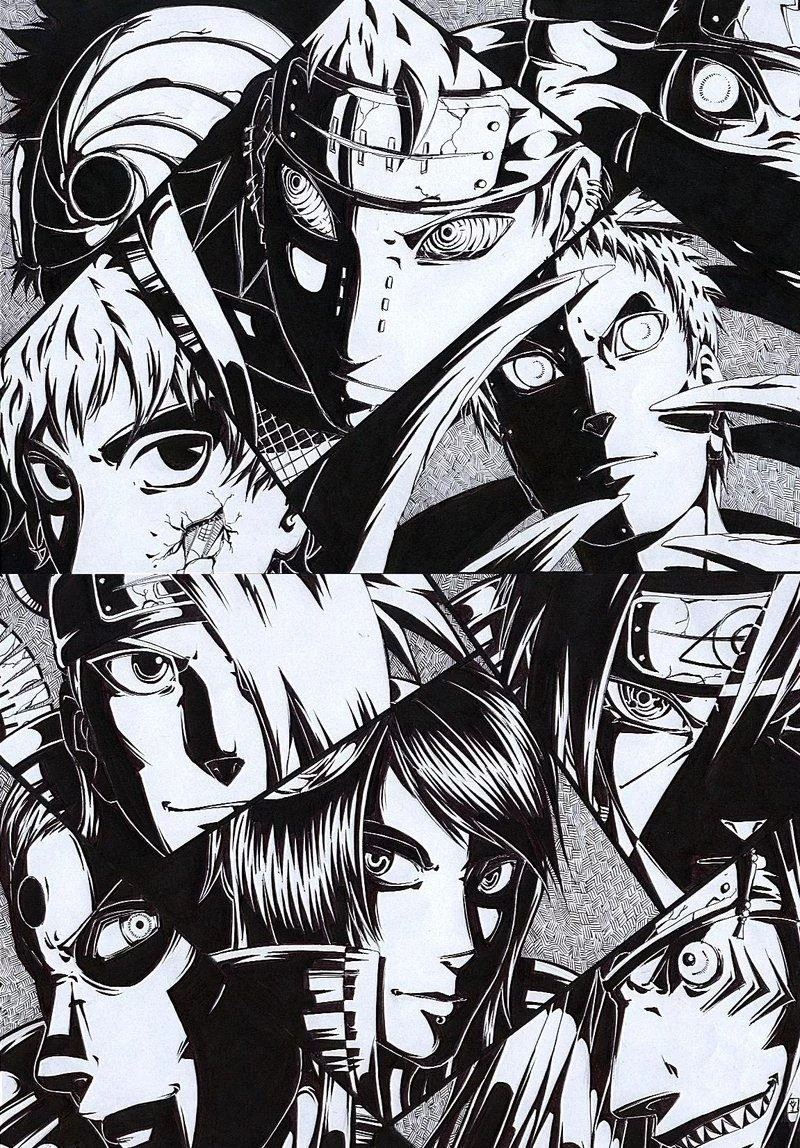 Free Download Naruto Shippuden Black And White Wallpaper Page 849692 (800 x 1148)