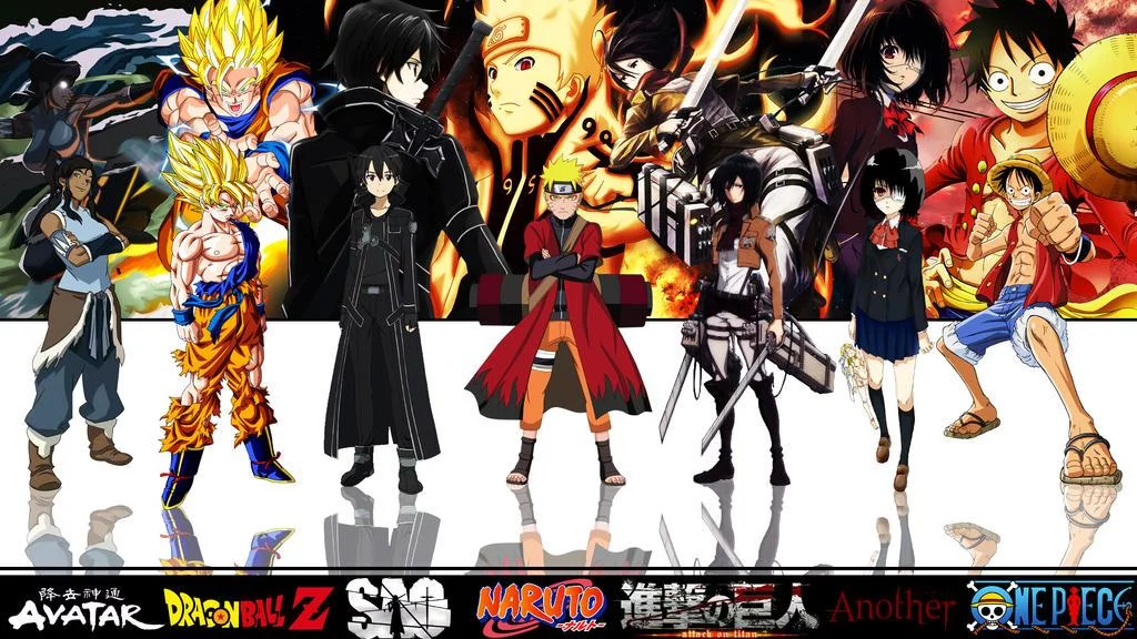Free Download Anime Collage Avatar Dbz Naruto Bleach Deathnot Wallpaper Page 85576 (1024 x 576)