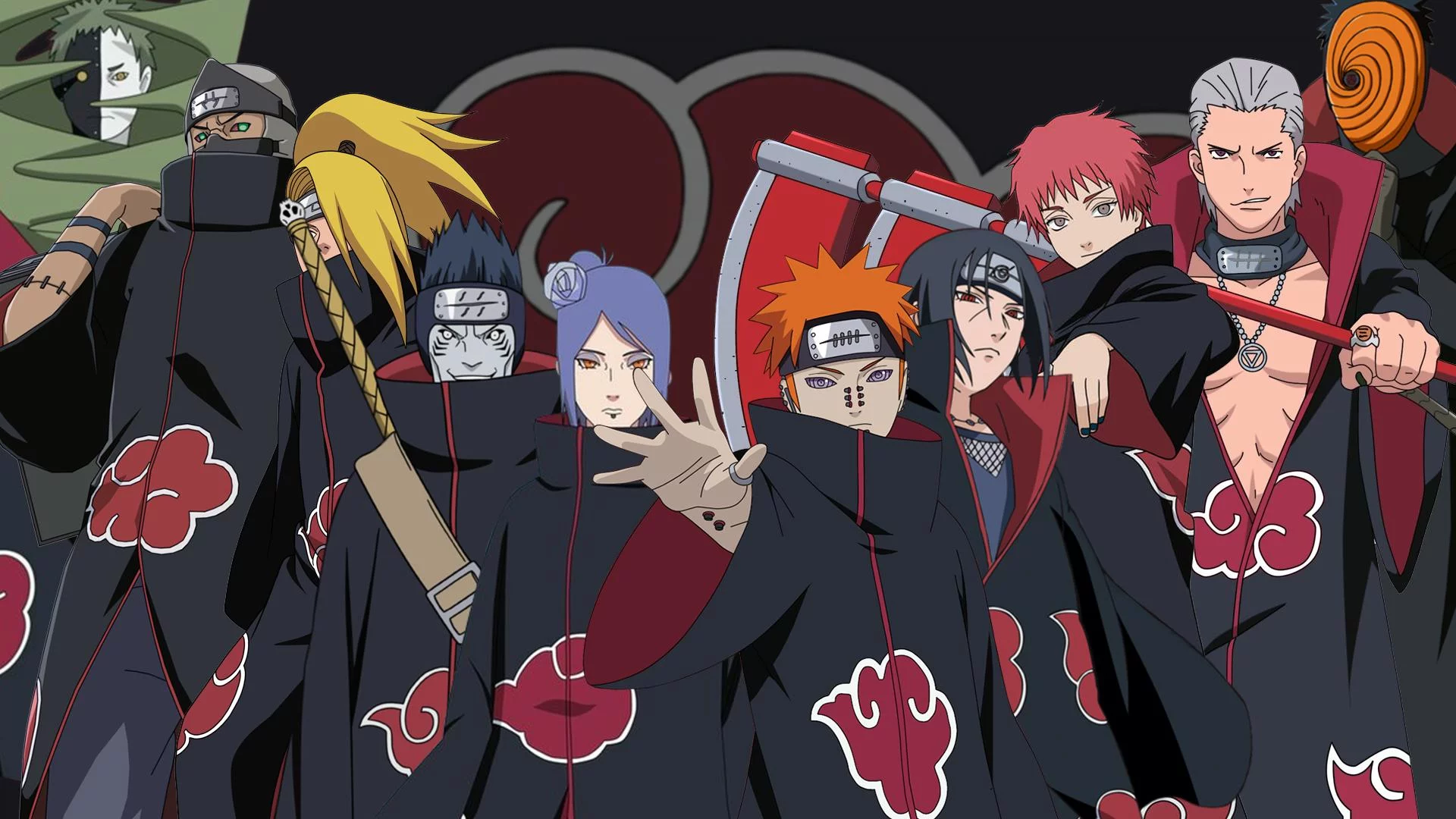 Free Download Naruto Shippuden Akatsuki Members Wallpapers Page 866157 (1920 x 1080)