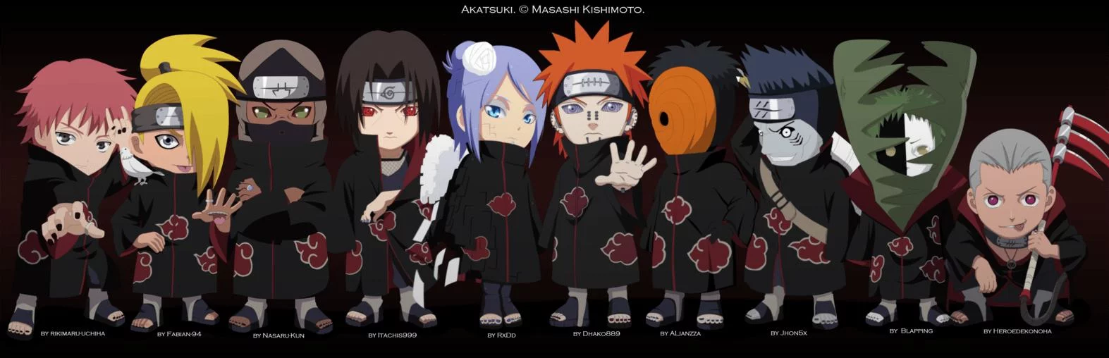 Free Download Naruto Shippuden Akatsuki Chibi Wallpaper Page 870415 (1573 x 508)