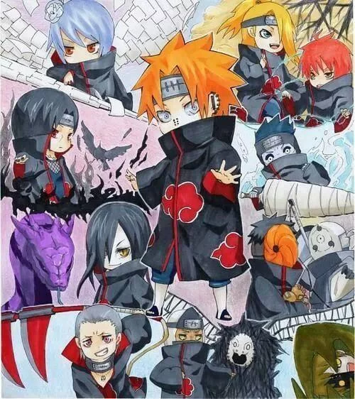 Free Download Naruto Shippuden Akatsuki Chibi Wallpaper Page 870422 (500 x 562)