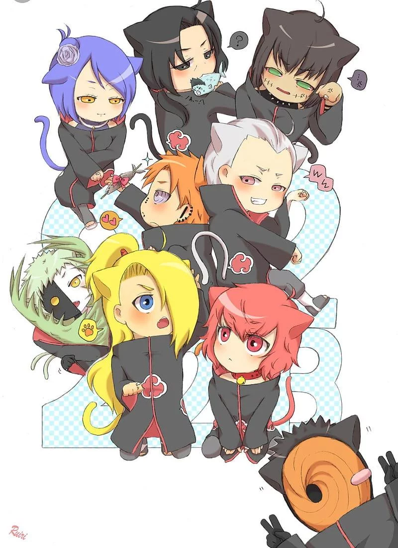 Free Download Naruto Shippuden Akatsuki Chibi Wallpaper Page 870448 (800 x 1100)