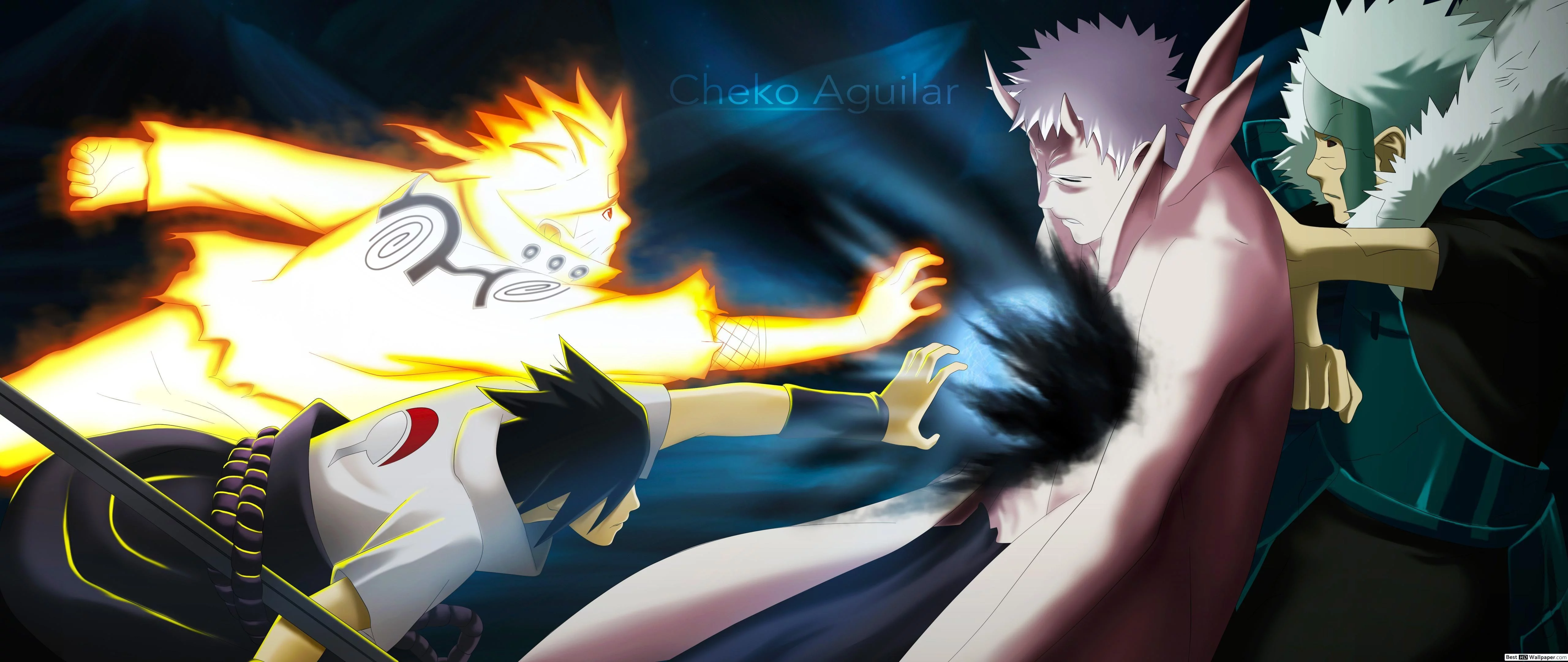 Free Download Naruto Shippuden Minato Vs Tobi Wallpaper Page 886289 (5120 x 2160)