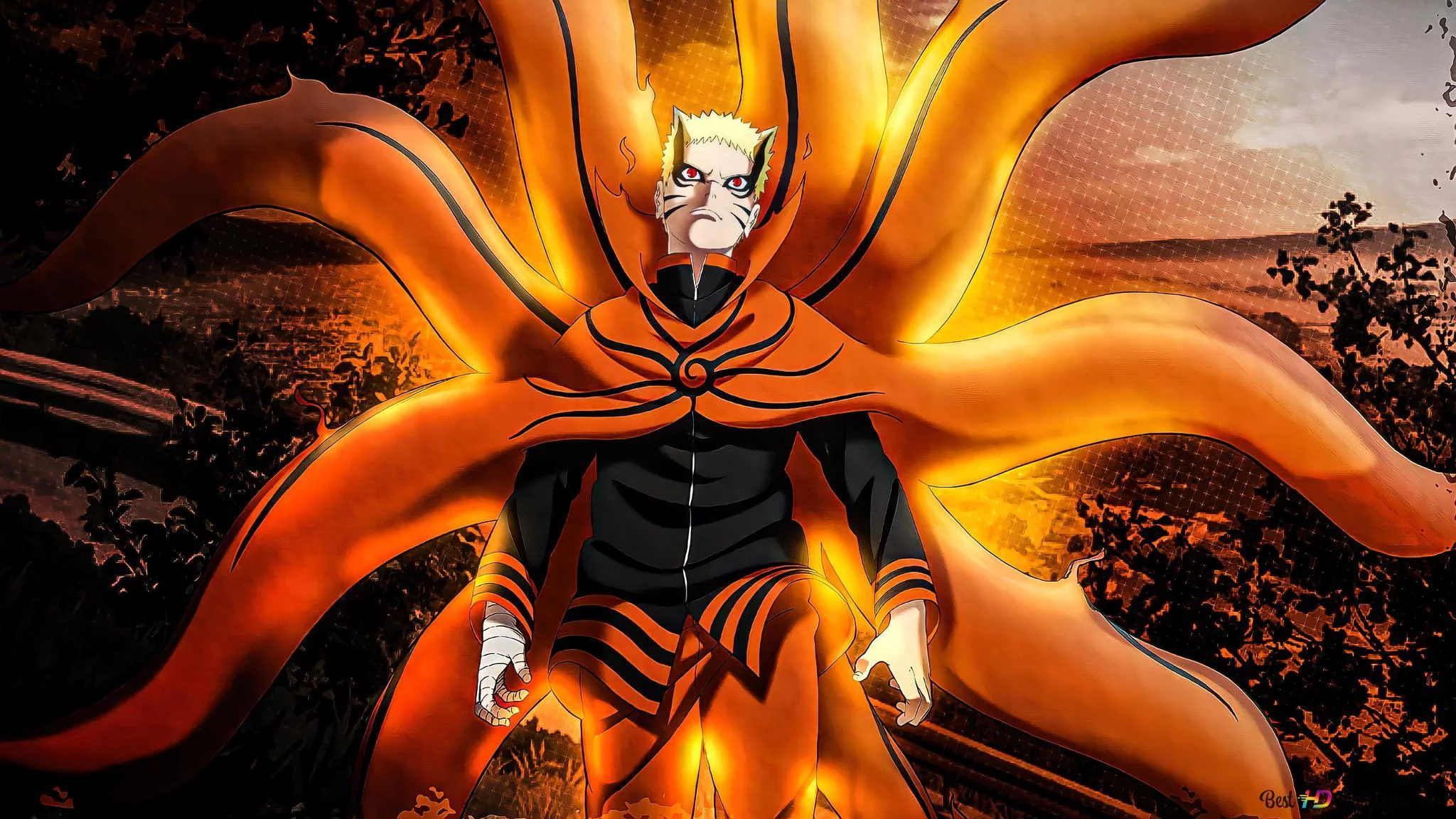 Free Download Naruto Shippuden Nine Tails Mode Wallpaper Page 913382 (2048 x 1152)