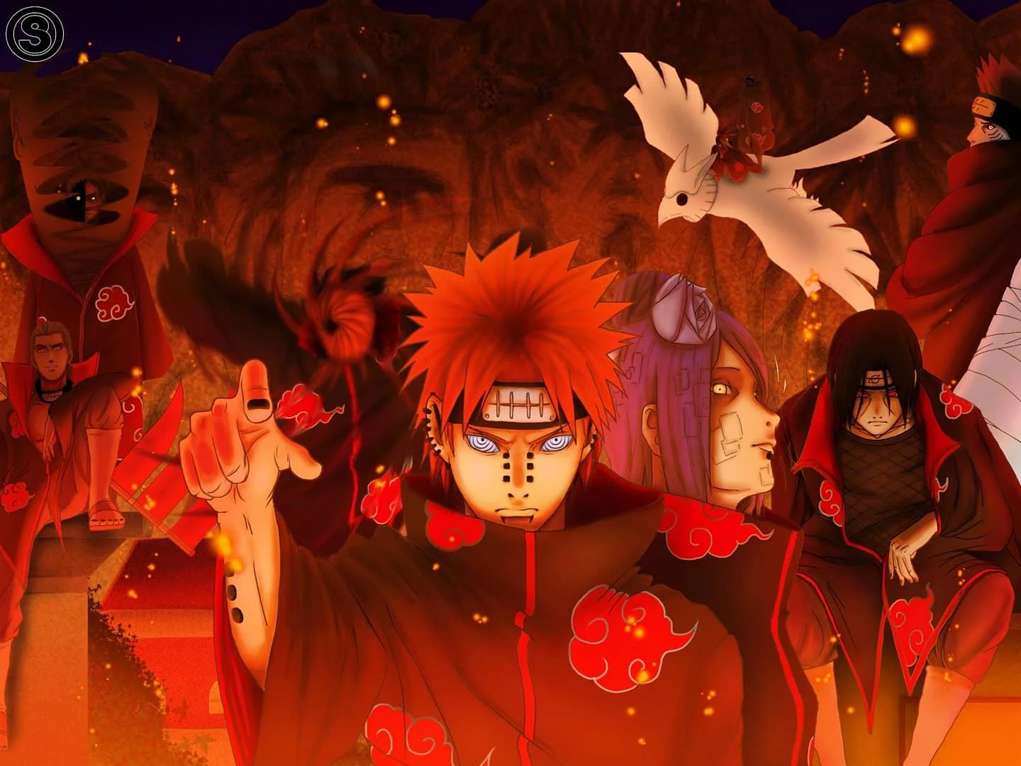 Free Download Badass Naruto Art Wallpaper Akatsuki Page 94677 (1440 x 1080)