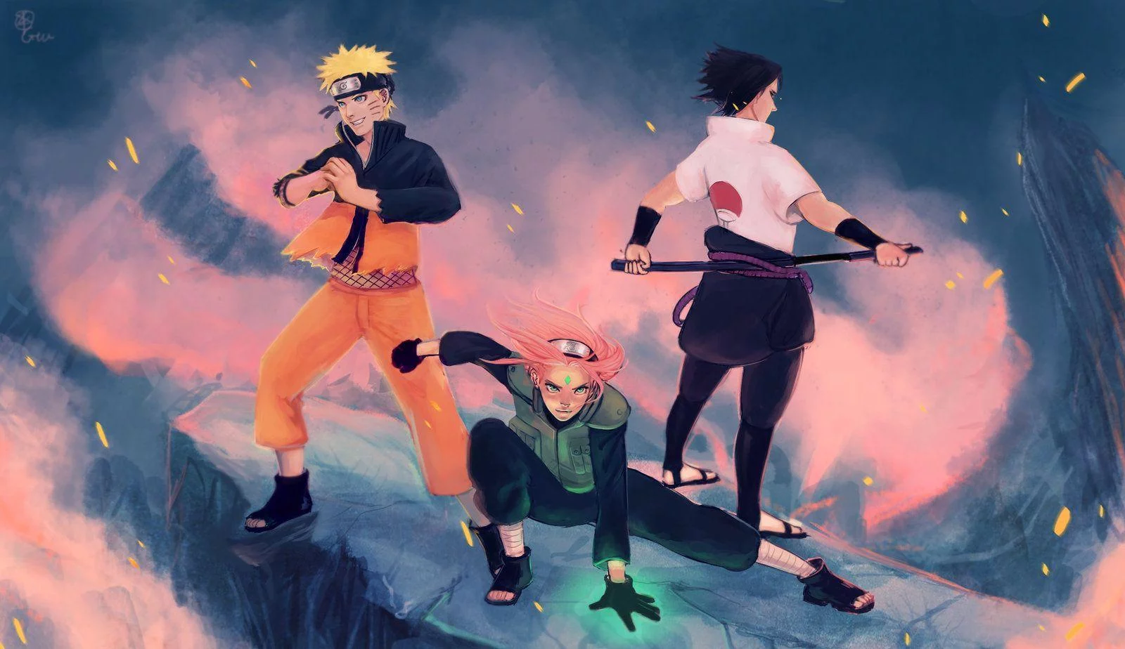 Free Download Naruto Shippuden Sasuke Naruto And Sakura Wallpaper Page 957086 (1600 x 924)