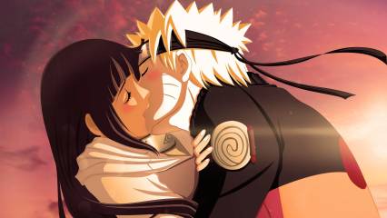 Wallpaper Naruto And Hinata Kiss