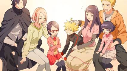 Wallpaper Naruto Dan Hinata Family
